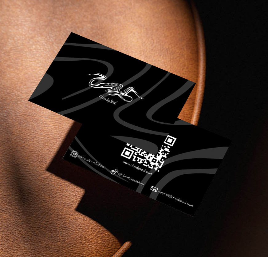 CloudySoul business card mockup