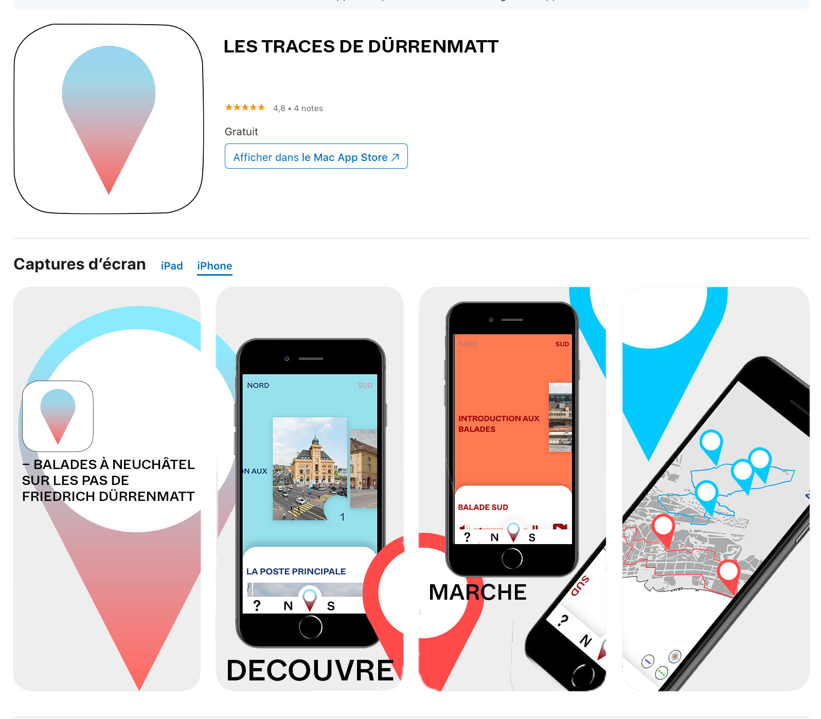 Présentation de l’application Dürrenmatt